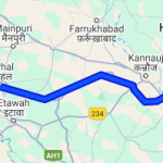 Distance Between Lucknow To Agra Distance