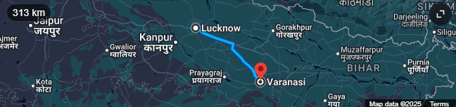 Lucknow To Varanasi Distance