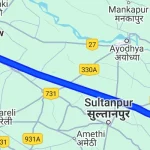 Distance Between Lucknow To ambedkar Nagar